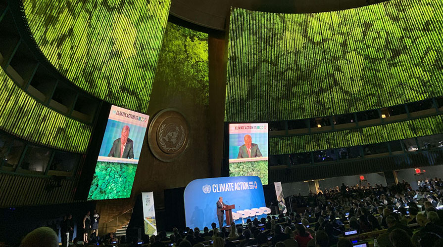 Speakers at the Climate Action Summit at the UN