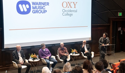 Warner Music Group executives speak to Occidental College students