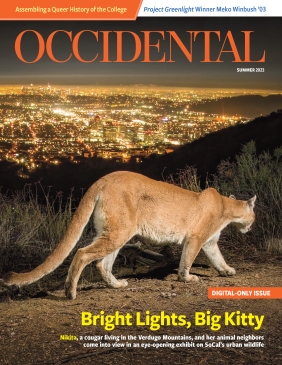 cover image of the Summer 2023 magazine issue featuring P22 the mountain lion