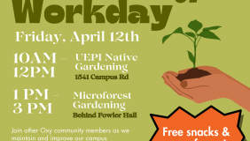 Description of gardening workday on friday april 12th 2024