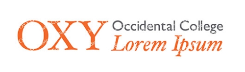 Oxy Occidental College text logo