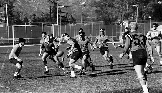 Oxy hosted UCLA for a rugby match in February 1968—Layne's freshman year at Oxy.