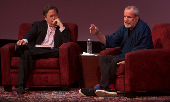 Rubin lends an ear as Terry Gilliam '62 discusses his career at a 2015 event in Glendale. Rubin lends an ear as Terry Gilliam '62 discusses his career at a 2015 event in Glendale.