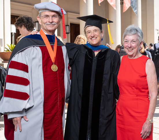 L-R: Michael G. Gibby '68, Margi Rusmore, and Barbara J. Gibby '68.