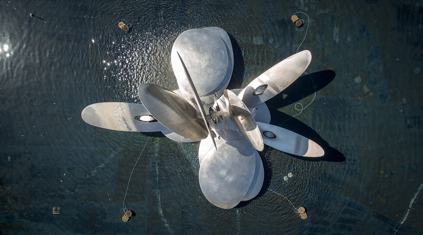 gilman fountain from above