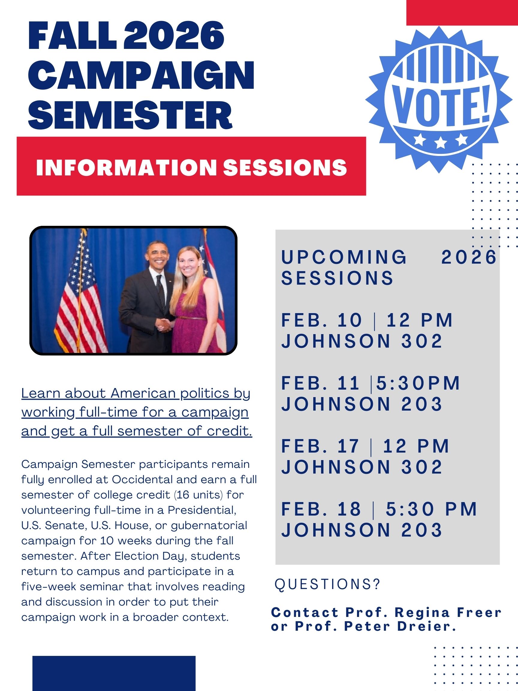 2026 Campaign Semester Info Session Schedule