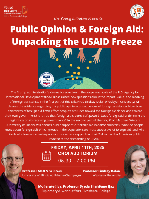 Young Initiative Event Young Initiative: Public Opinion & Foreign Aid: Unpacking the USAID Freeze