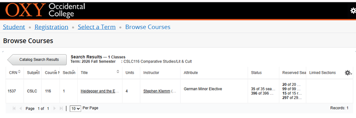 Browsing the Catalog Instructional Screenshot