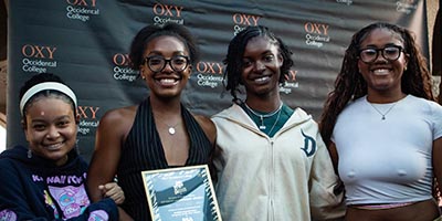 Black Student Association club members standing together
