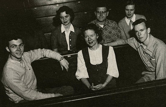 Bill Griswold '50, far left