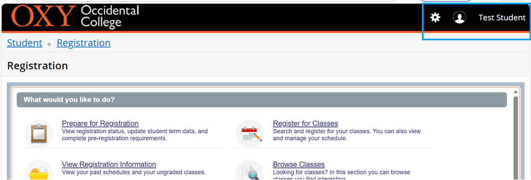 Instructional Screenshot for Class Search Registration