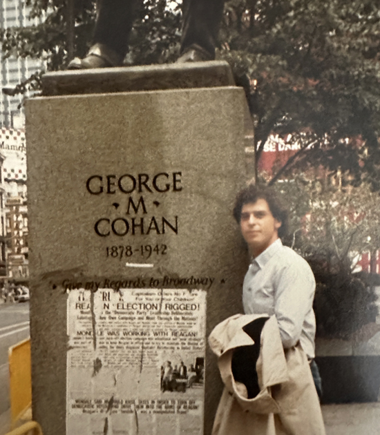 Lester made his first trip to New York City at 24, posing next to the statue of George M Cohan in NYC's Duffy Square. Lester made his first trip to New York City at 24, posing next to the statue of George M Cohan in NYC's Duffy Square.