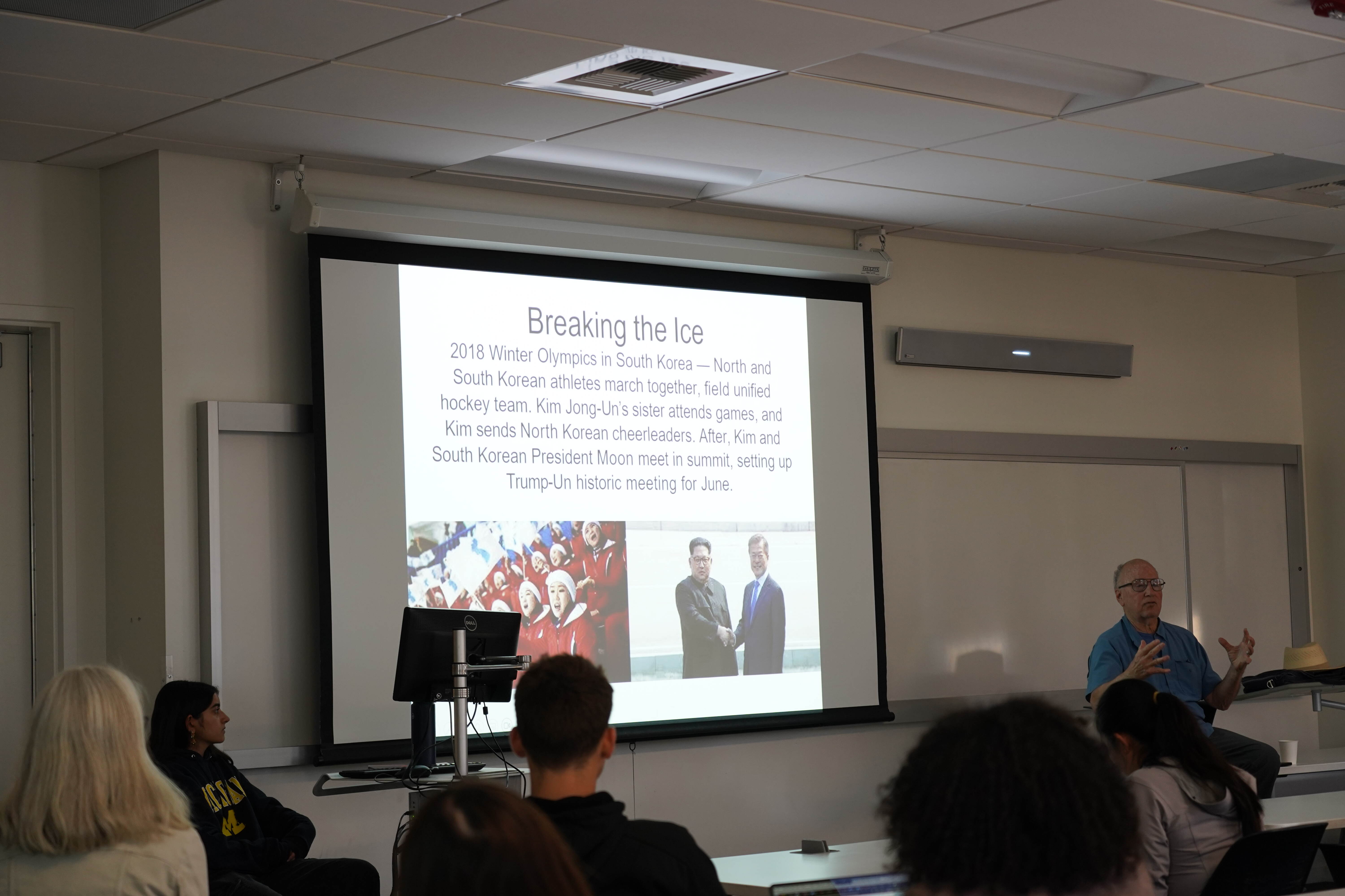 Ambassador Shearer lectures on sports diplomacy