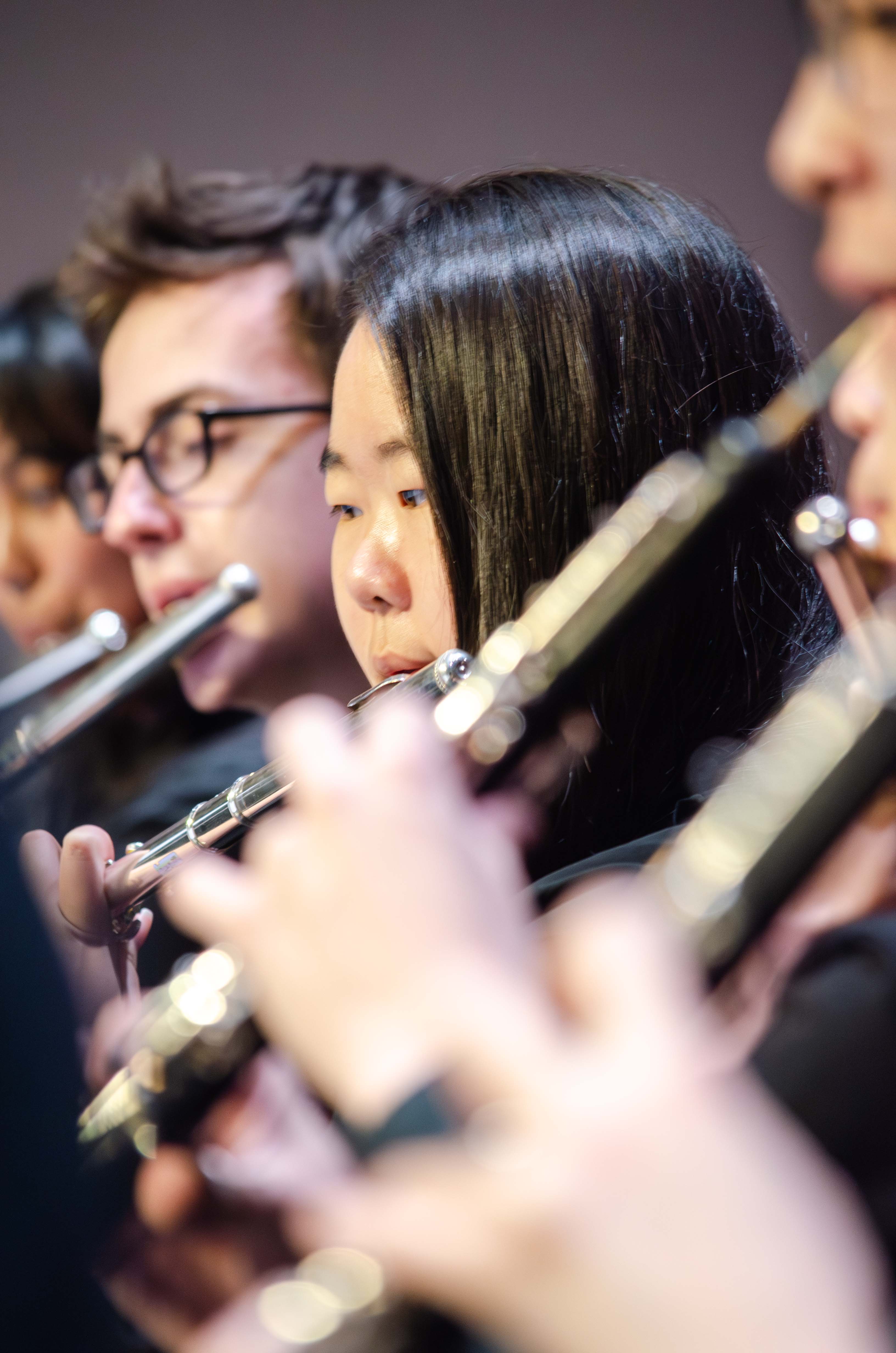 students playing flute