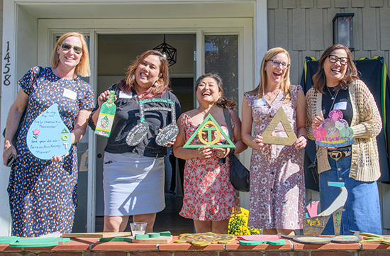 Delta Tau Omicron alumnae from 1995 and 1996.