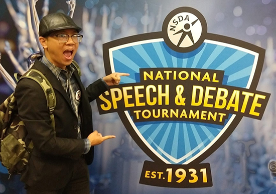 Eric Chen at the National Speech & Debate Tournament in 2019.