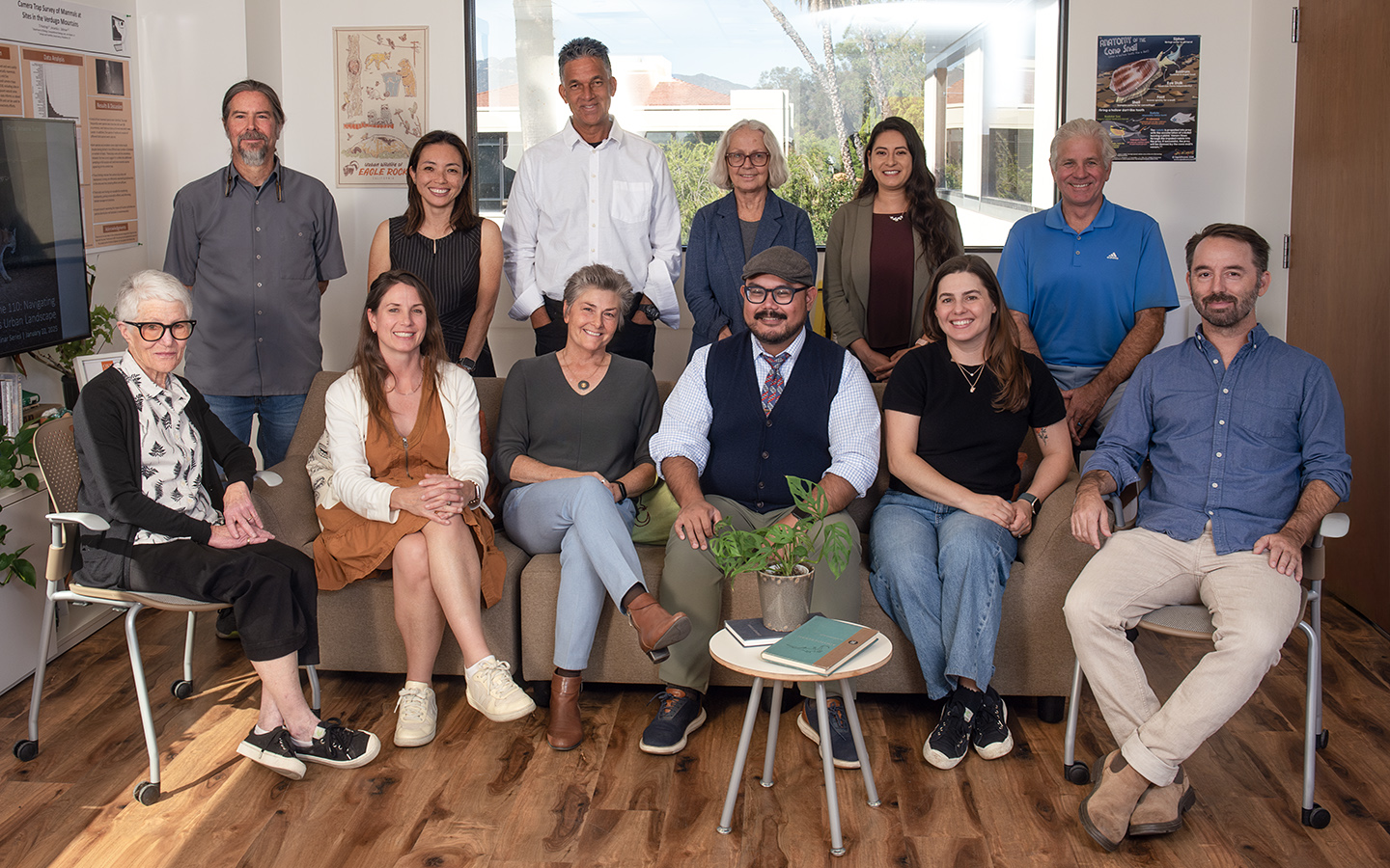 Occidental's full-time biology faculty, photographed in October 2025.