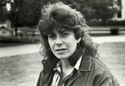 Nina Gelbart on the Occidental campus in 1988.