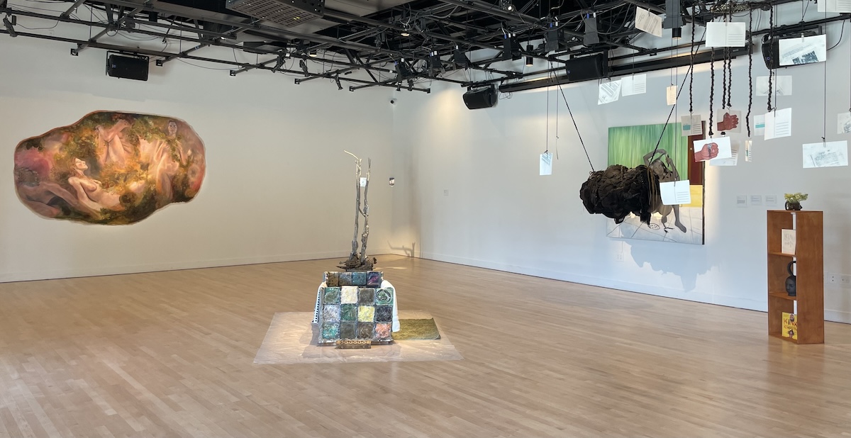 IMG_2596.jpg wide shot of Oxy Arts gallery with the exhibition Stretching Between on view