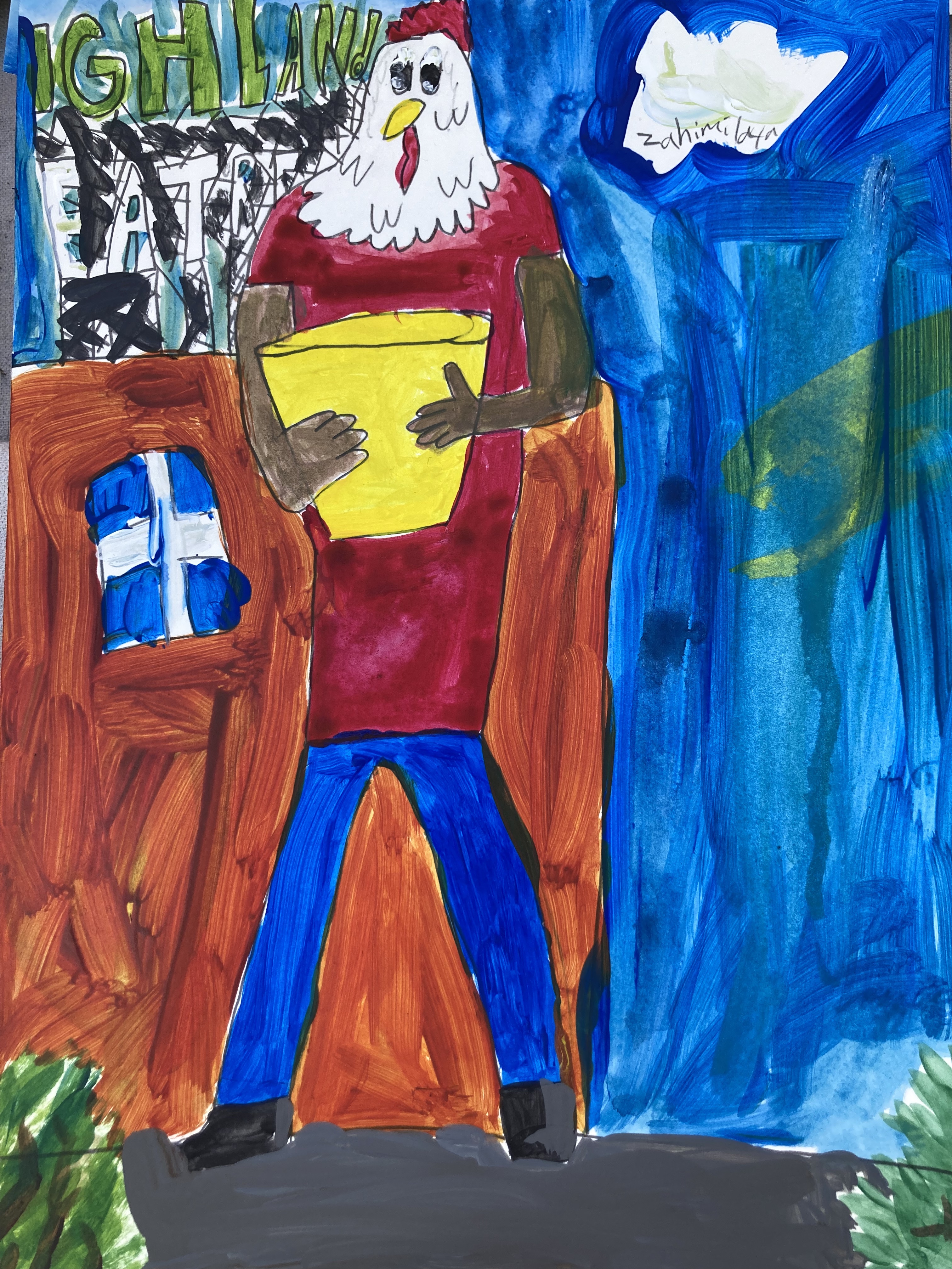 IMG_3621.jpg Painting of "Chicken Boy" sculpture in Highland Park, LA