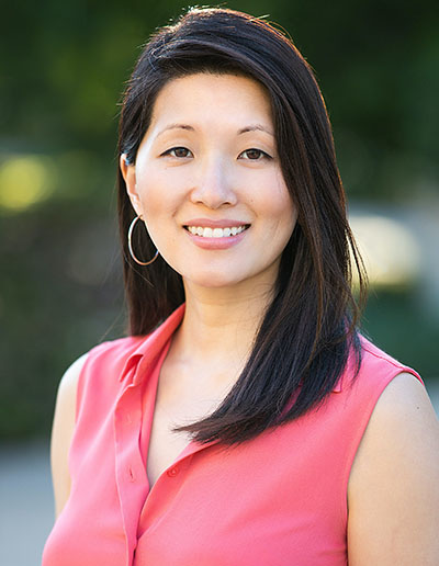 Jane Hong in a pink top