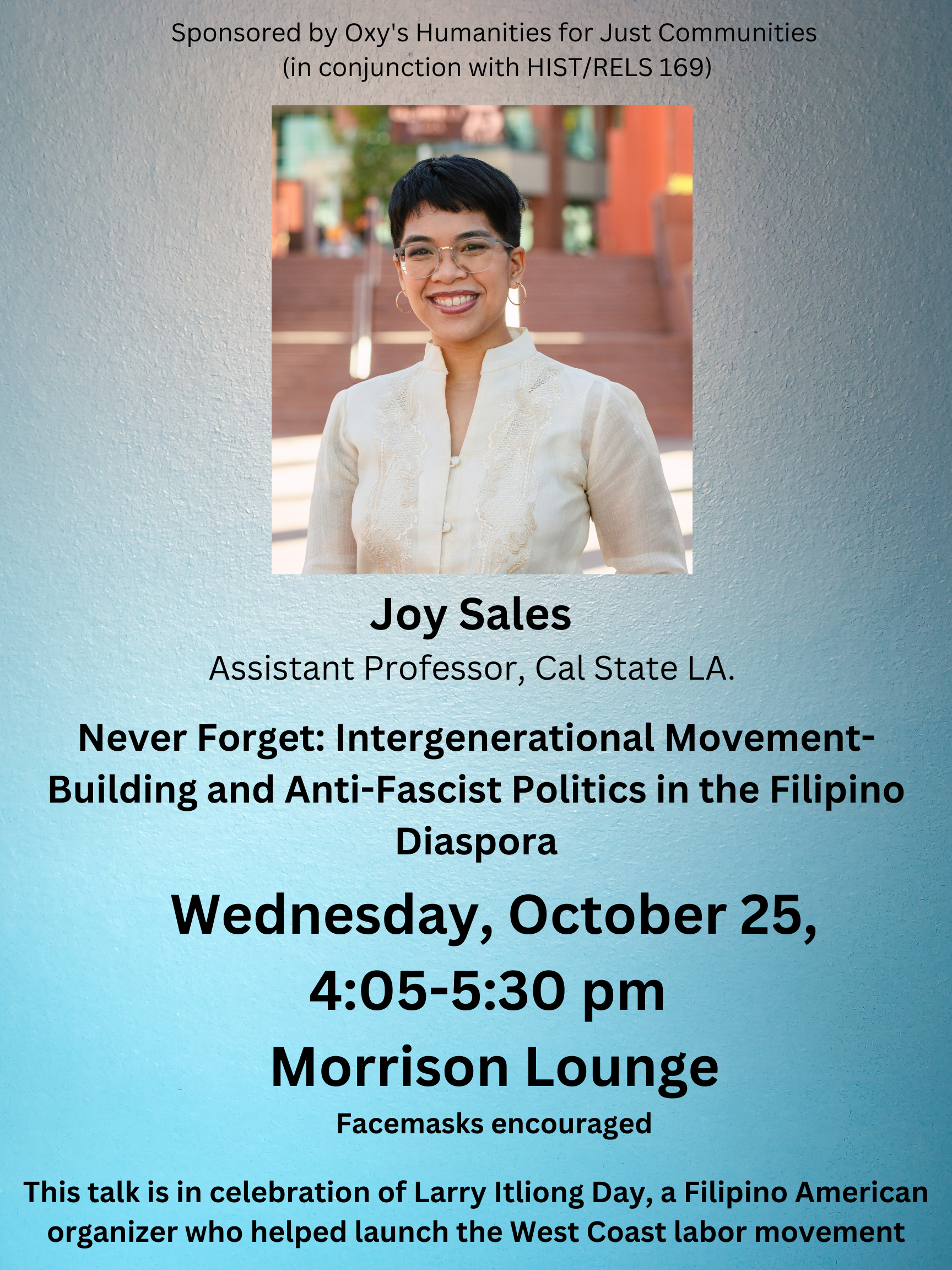 Joy Sales, Assistant Prof. Cal State LA