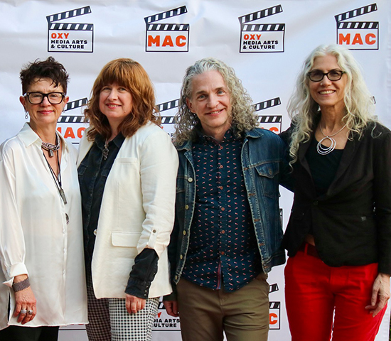 Media Arts and Culture faculty Katarzyna Marciniak, Amanda Tasse, Broderick Fox, and Allison de Fren. (Photo courtesy Amanda Tasse) Media Arts and Culture faculty Katarzyna Marciniak, Amanda Tasse, Broderick Fox, and Allison de Fren. (Photo courtesy Amanda Tasse)