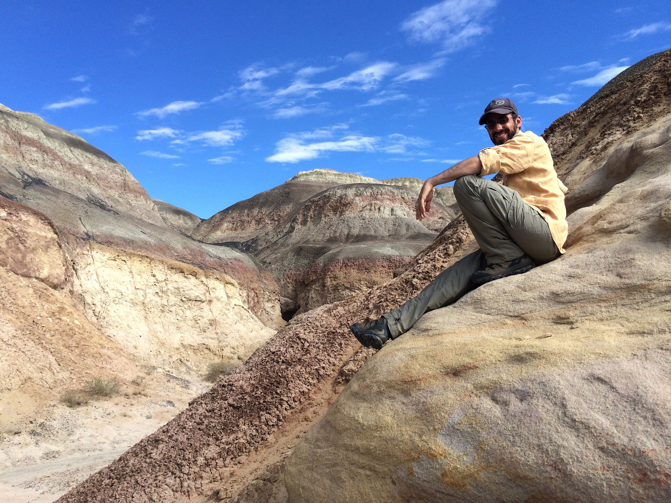 Man sitting on hillside