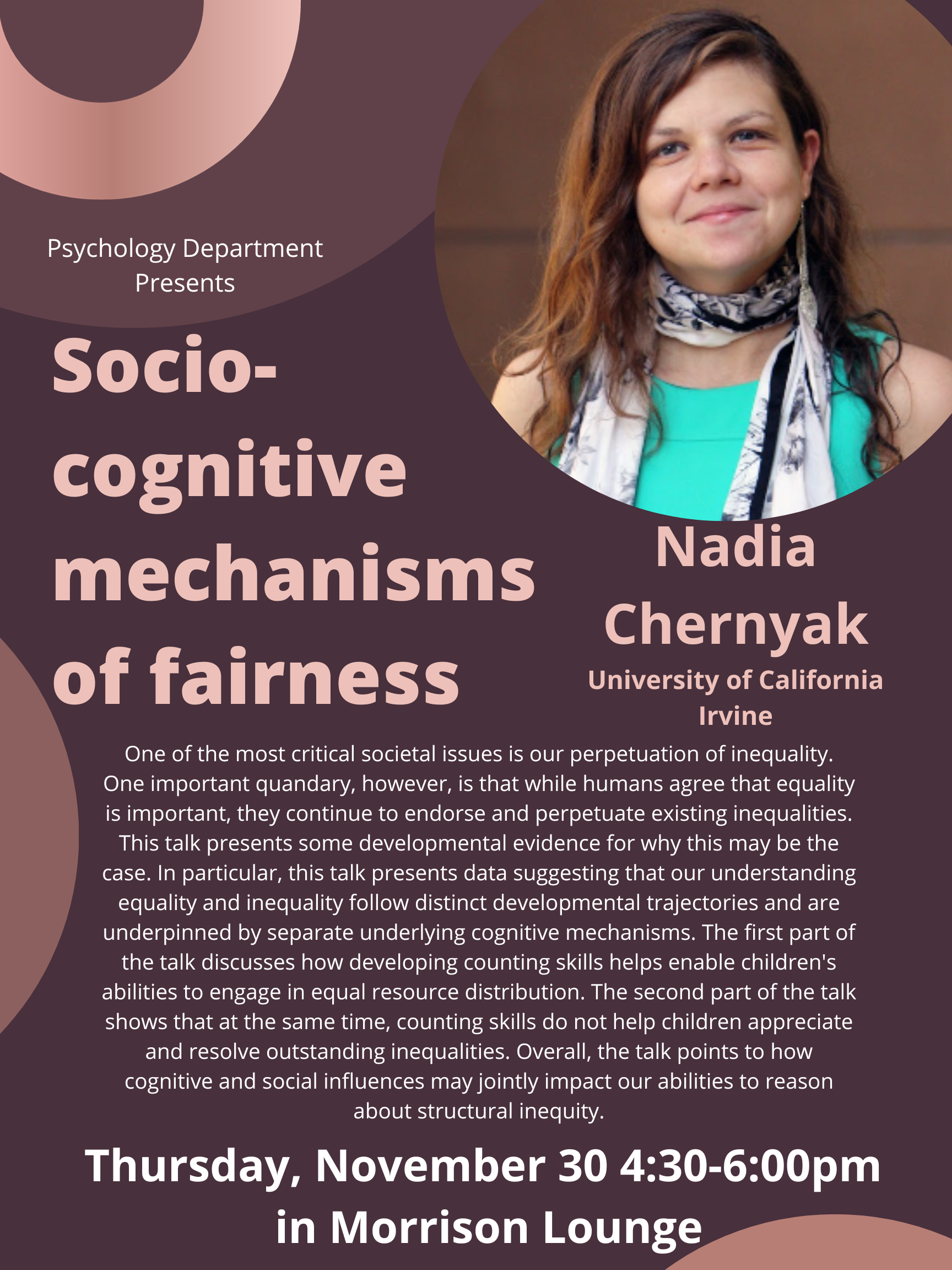 Nadia Chernyak, University of California, Irvine Nadia Chernyak