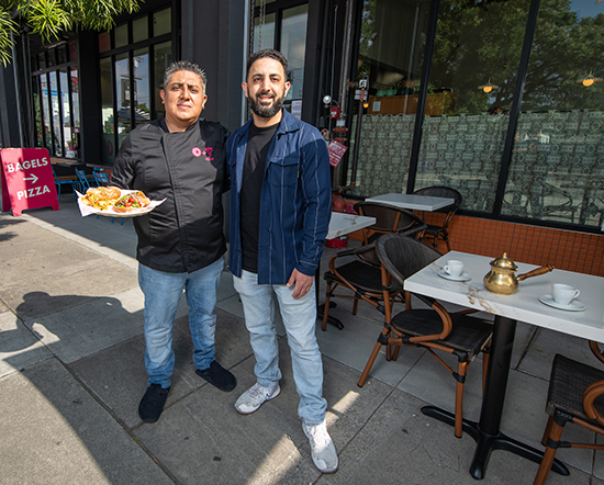 Next-door neighbors: Michael Robles of Bagel+Slice, left, and Chris Skaf of Skaf’s on York.