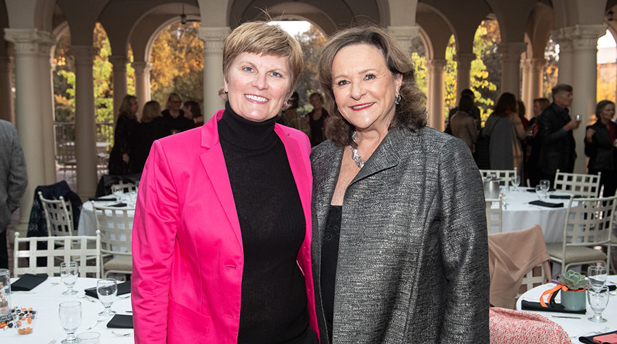 Shanda Ness and Lynn Mehl pose together for a photo