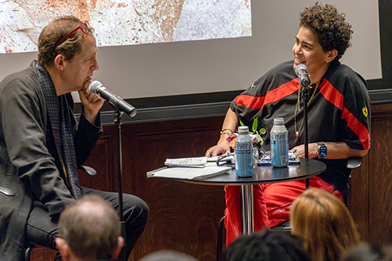 Julie Mehretu, Paul Holdengräber, Oxy Live! February 2024 Julie Mehretu, Paul Holdengräber, Oxy Live! February 2024