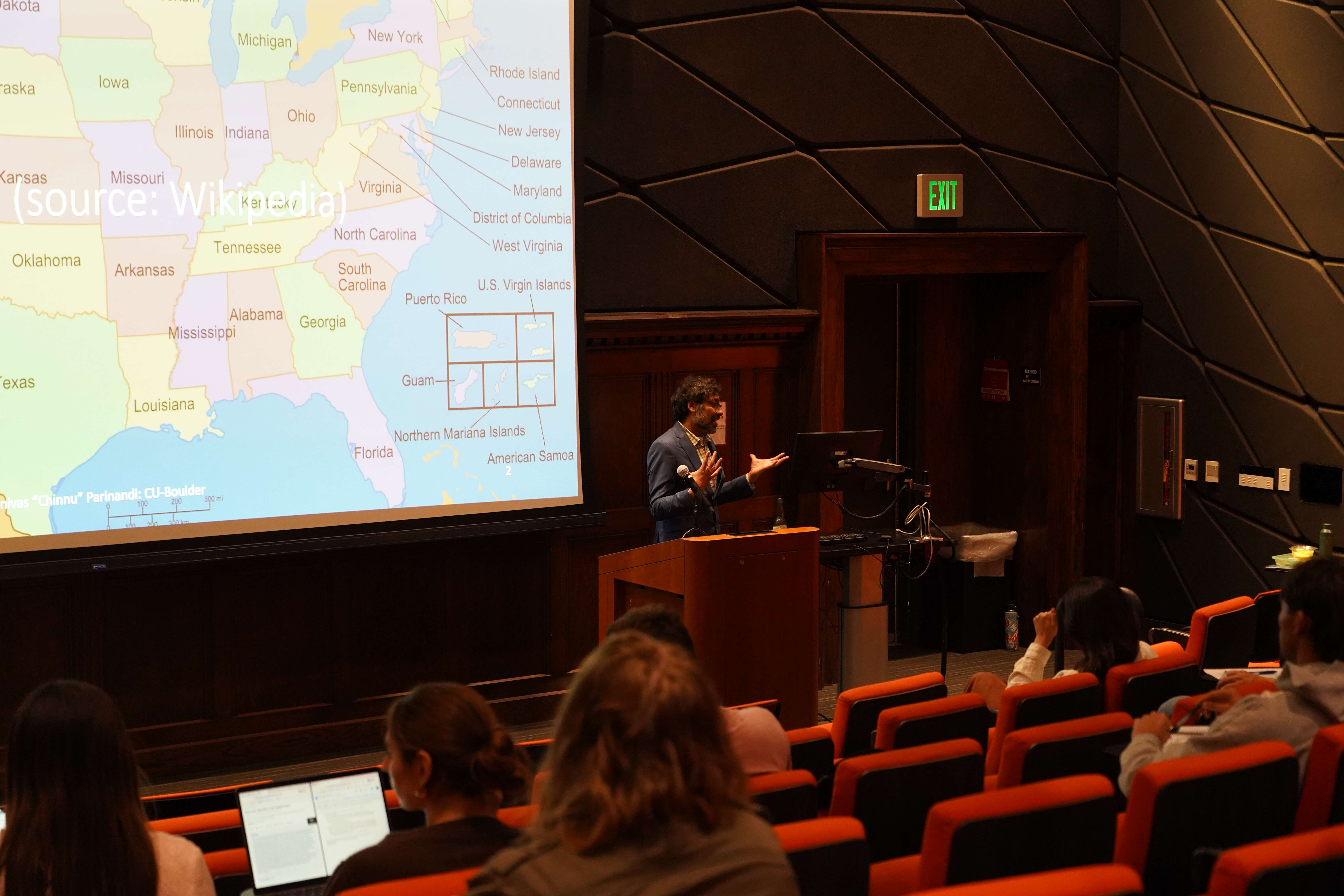 Professor Parinandi gives his talk in Choi