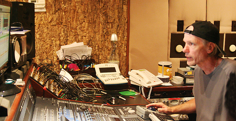 Michael Lloyd Working at a Mixing Desk