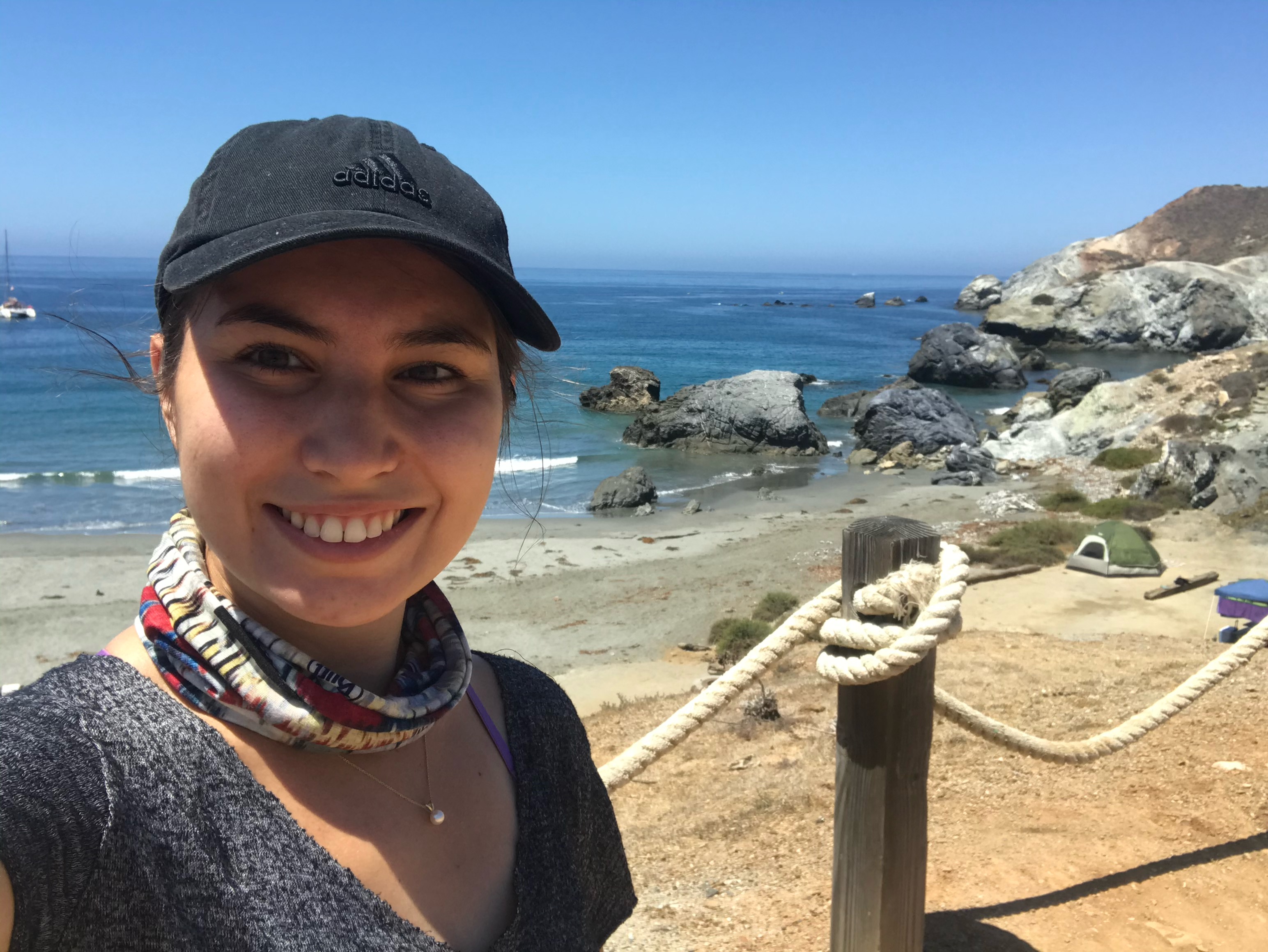 Dr. Maria Ruggeri in front of coastline