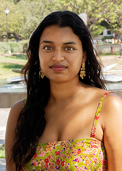 Samhita Krishnan headshot with long brown hair