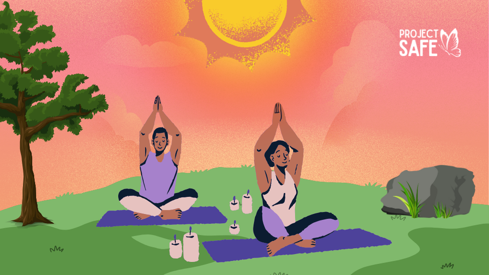 sunset yoga