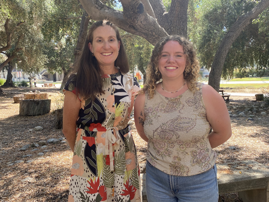 Alison Linder and Isa Merel ’23 of Occidental’s Office of Sustainability. Alison Linder and Isa Merel ’23 of Occidental’s Office of Sustainability.
