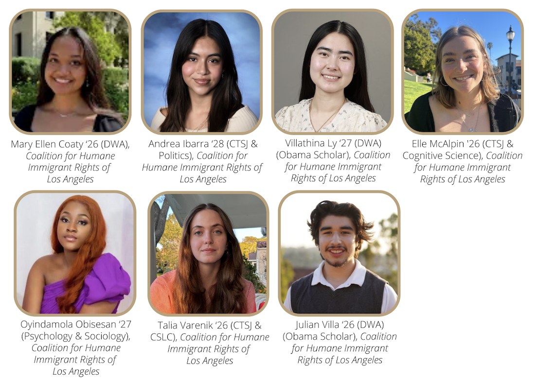 UEPI Summer 2025, Images of 7 Immigrant Rights and Social Justice interns 