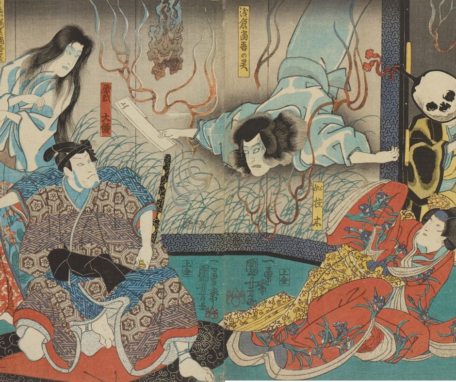 Painting showing Sakura Sōgorō (Tokugawa peasant martyr) as a ghost