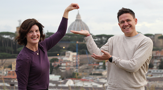 Colleen Robertson '05 and Angelo Carotenuto '05 of LivTours