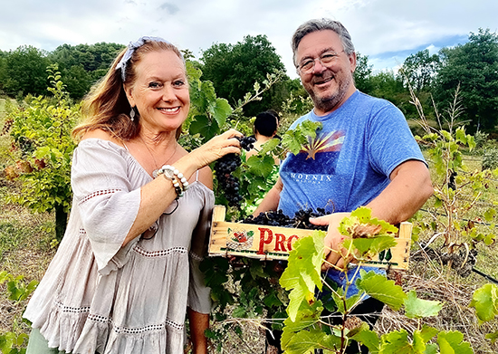 Lori Howard ’81 and husband Pascal Peron in Cadenet, France.