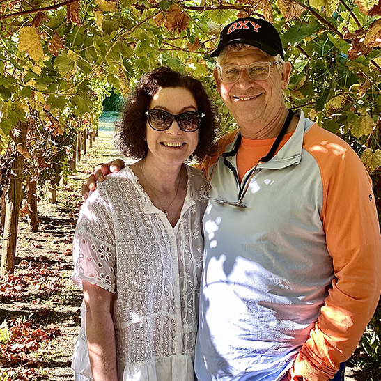 Shawn (Lovell) Hanson ’83 and Pete Hanson ’82 in Bonnieux, France. 