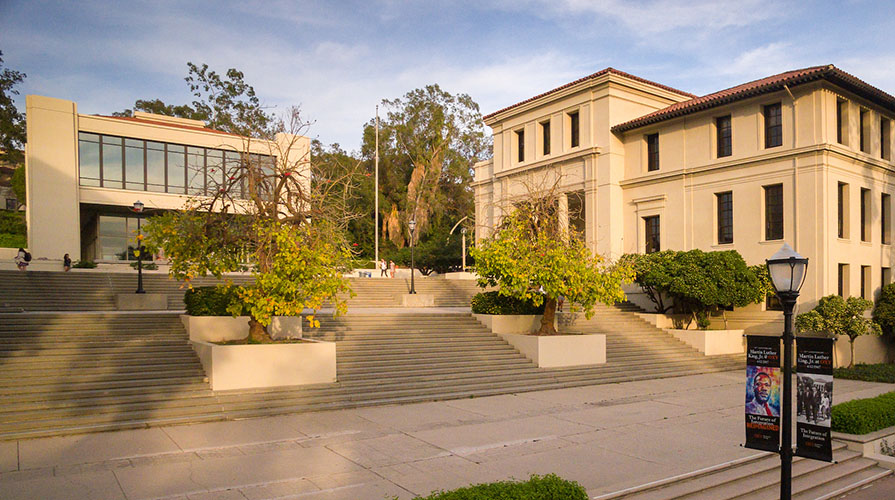 Front stairs to AGC building on campus