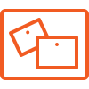 a square with two smaller squares outlined within it