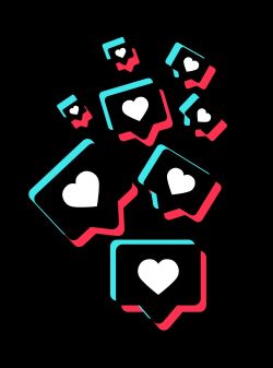 Image of speech bubbles with hearts in them