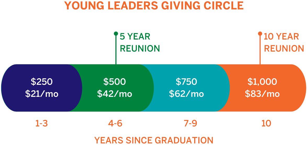 Young Leaders Giving Circle graph