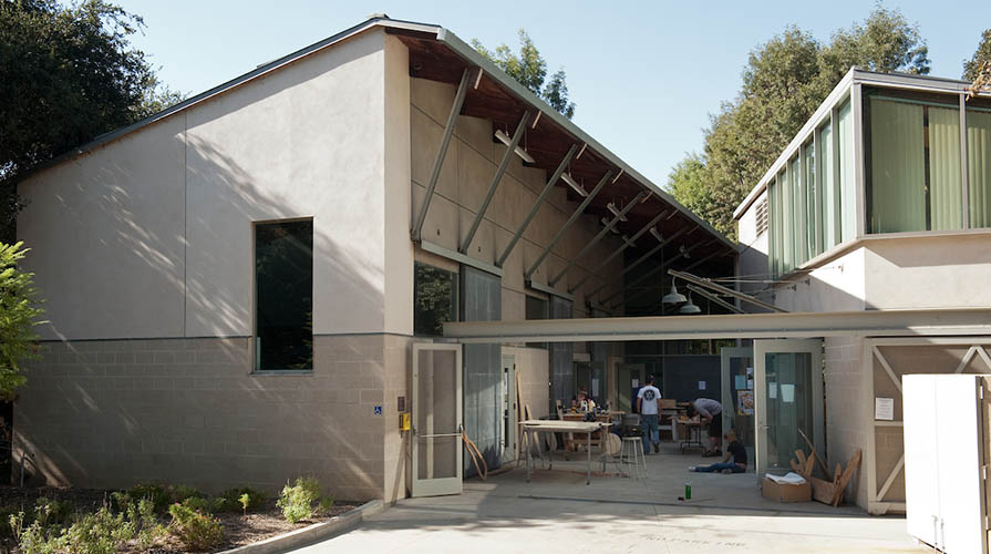 An image of the Mullin art studio on the Occidental College campus
