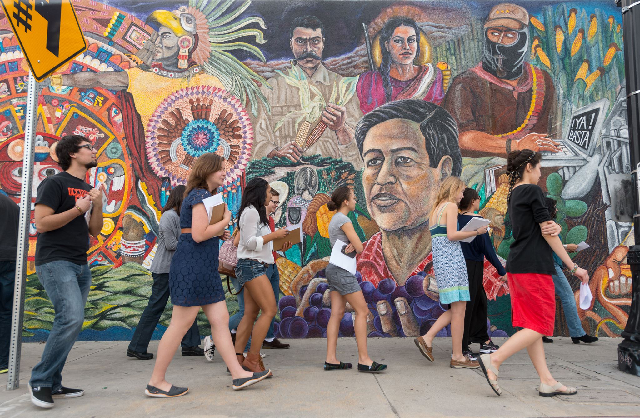 “Quetzalcoatl, The Wall that Speaks” by artists John Zender Estrada, Rafael Corona, Oscar Deleon, Isabel Martinez, Dominic Ochoa, Jaime Ochoa, Anthony Ortega, and Rene Andy Ledesma “Quetzalcoatl, The Wall that Speaks” by artists John Zender Estrada, Rafael Corona, Oscar Deleon, Isabel Martinez, Dominic Ochoa, Jaime Ochoa, Anthony Ortega, and Rene Andy Ledesma