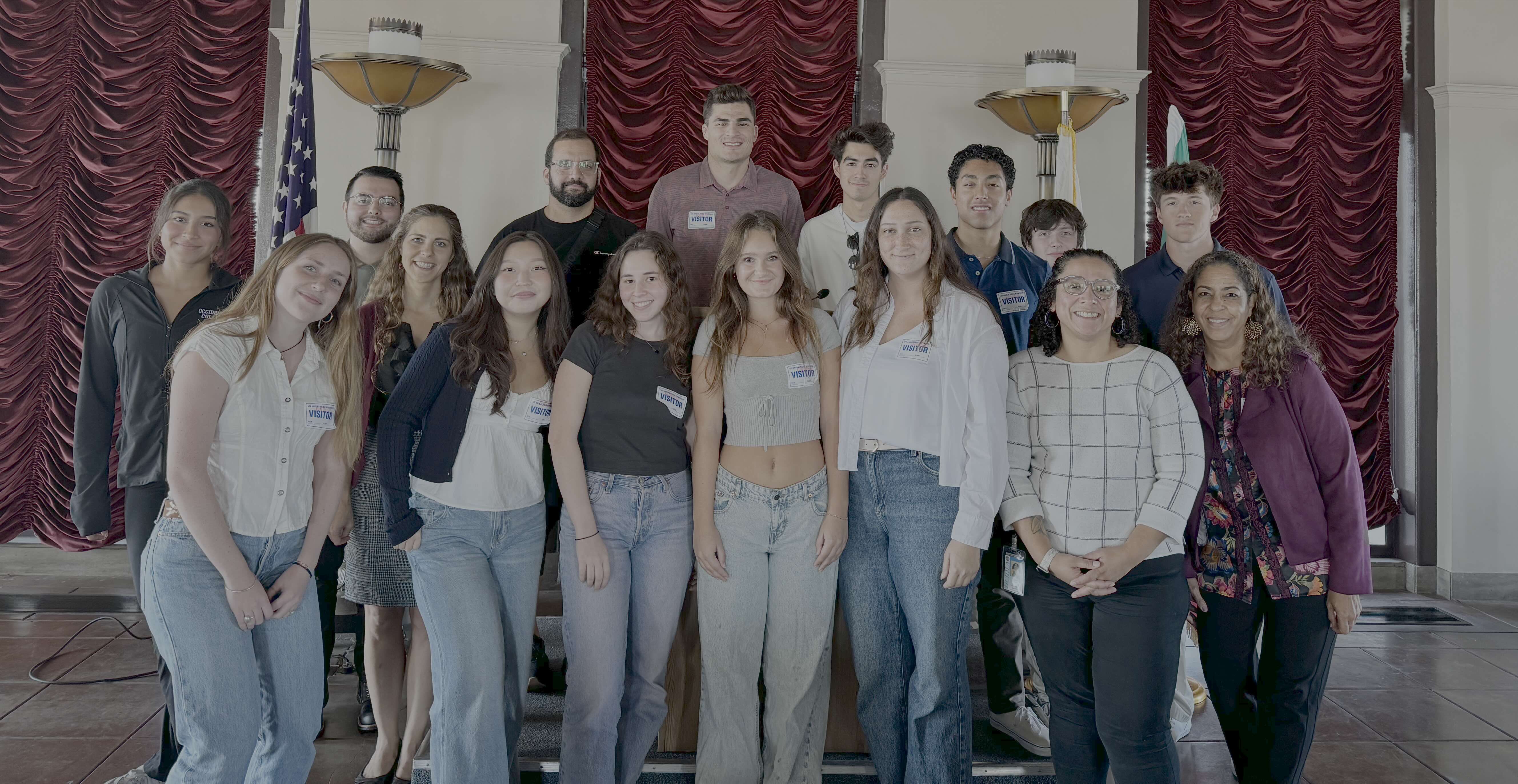 Professor Regina Freer's POLS 207: Los Angeles Politics students at LA City Hall Professor Regina Freer's POLS 207: Los Angeles Politics students at LA City Hall